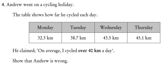 Andrew went on a cycling holiday question