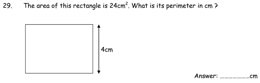 Area and Perimeter of Rectangle