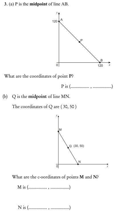 P is the midpoint of line AB question