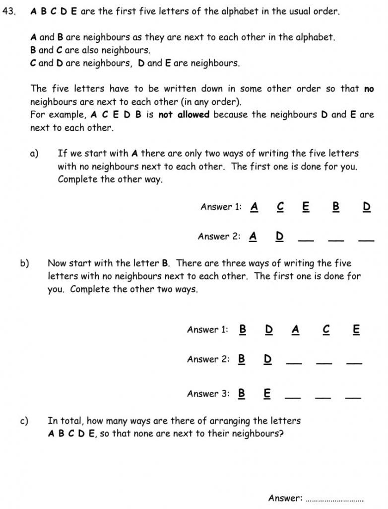 Permutation and Combinations