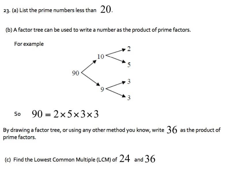 Prime Numbers Factors Multiples