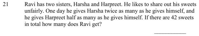 Ravi has two sisters, Harsha and Harpreet question