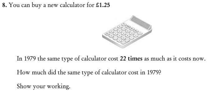 You can buy a new calculator for £1.25 question
