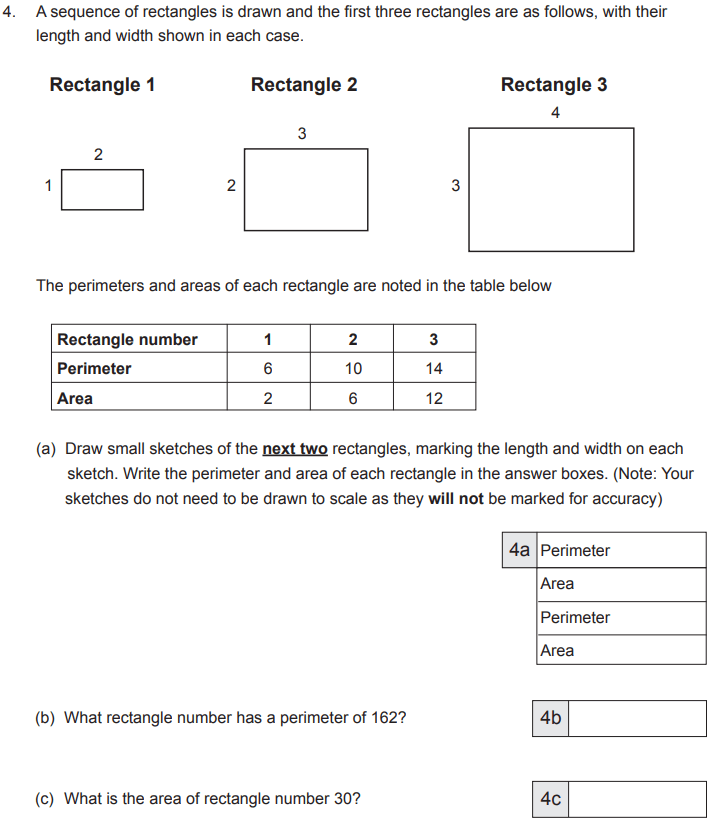 Rectangle, Area and Perimeter