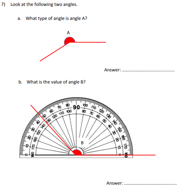 Angles and Scale reading