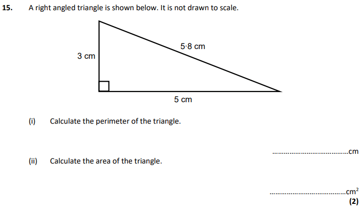 Triangle, Area and Perimeter