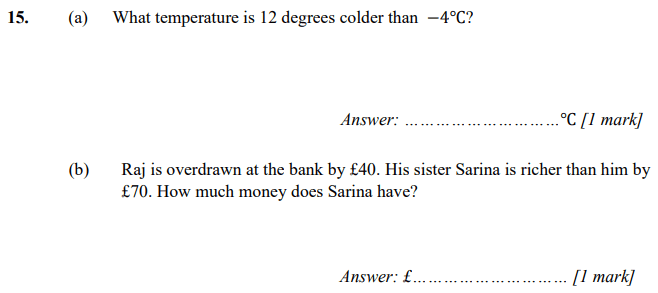 Addition, Subtraction, Money and Temperature