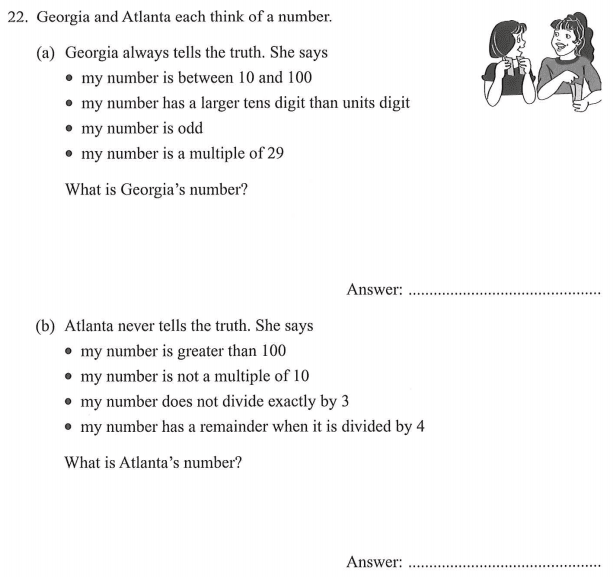 Word problems, Numbers, Logic and LCM