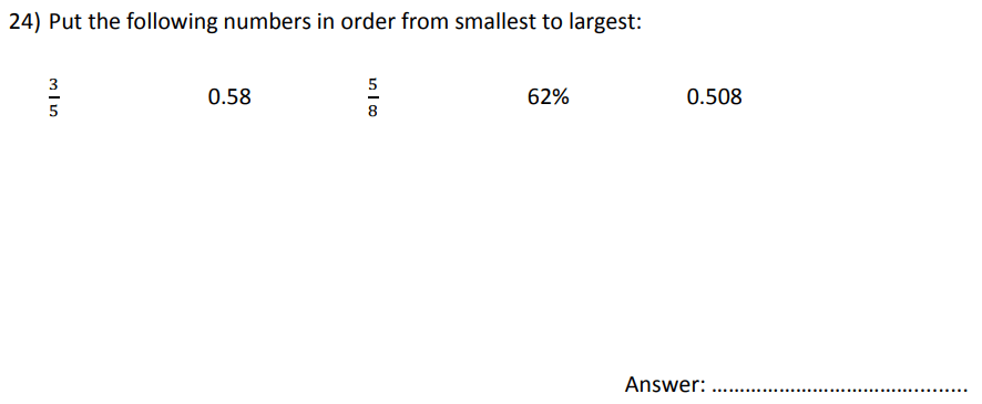 Order and Compare Numbers