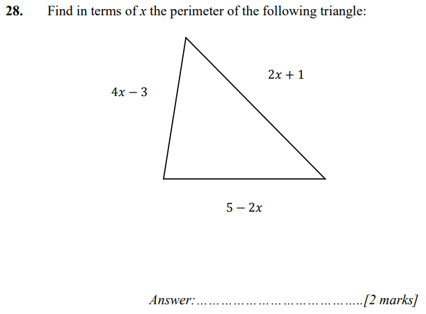 Area and Perimeter, Triangle