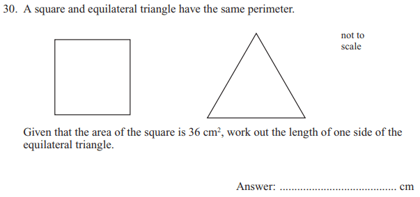 Square, Triangle and Area and perimeter