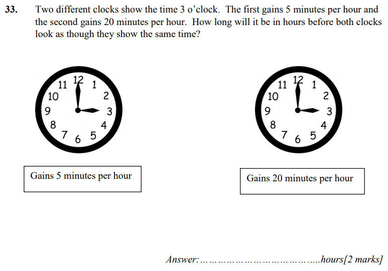 Merchant Taylors' 11+ Past Papers Answers | Specimen Paper 2 Solutions