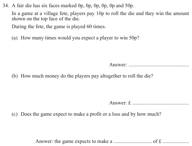 Probability, Profit and loss, Money and Currency Conversions