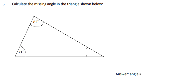 Triangle and angle