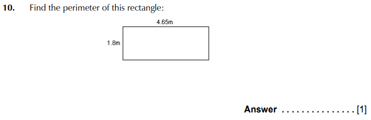 Area and Perimeter, Rectangle and Decimals