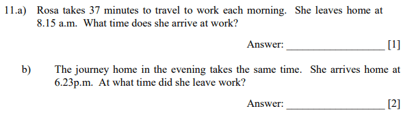 Time and Word Problems