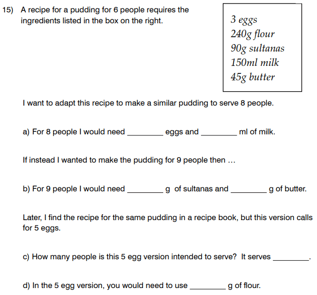 Recipe and Proportions and Word Problems