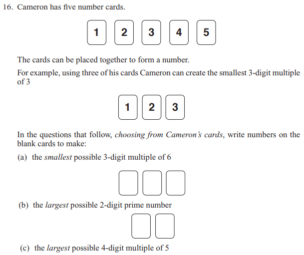 Prime Numbers, multiple and place value