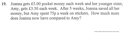 Money and Word problems