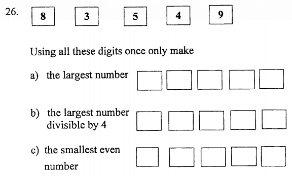 Place value, Division and Even number