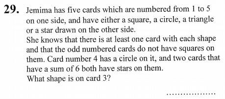 Logical Questions and Multi Level Word Problems