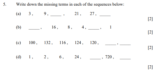 Number Patterns and Sequences