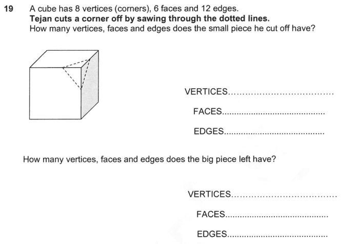 Cubes And Cuboids Questions Collected From 11+ Papers