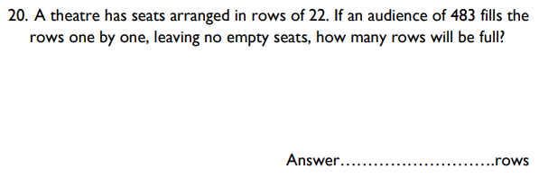 Numbers, Division, Word Problems