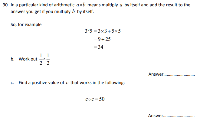 Numbers, Square Numbers, Algebra, Substitution