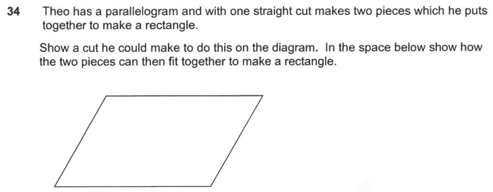 Rectangle, 2D shapes, Logical Problems and Scale drawing