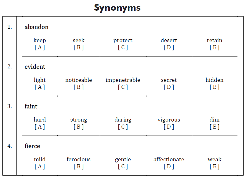 11+ Synonyms & Antonyms 1 - PiAcademy Tutors