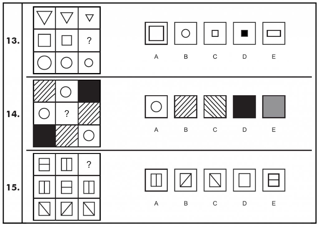 11 Plus Non-verbal Reasoning Matrices Paper 1 - PiAcademy Tutors