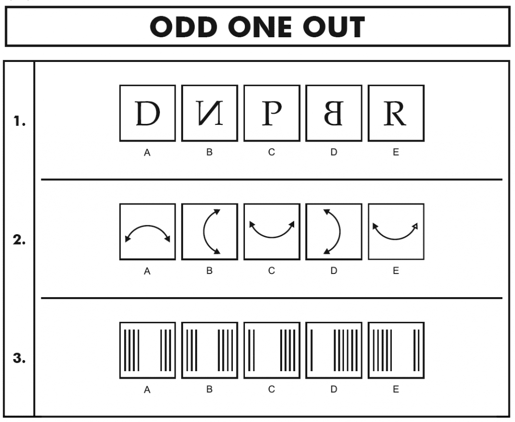 11-plus-non-verbal-reasoning-odd-one-out-paper-4