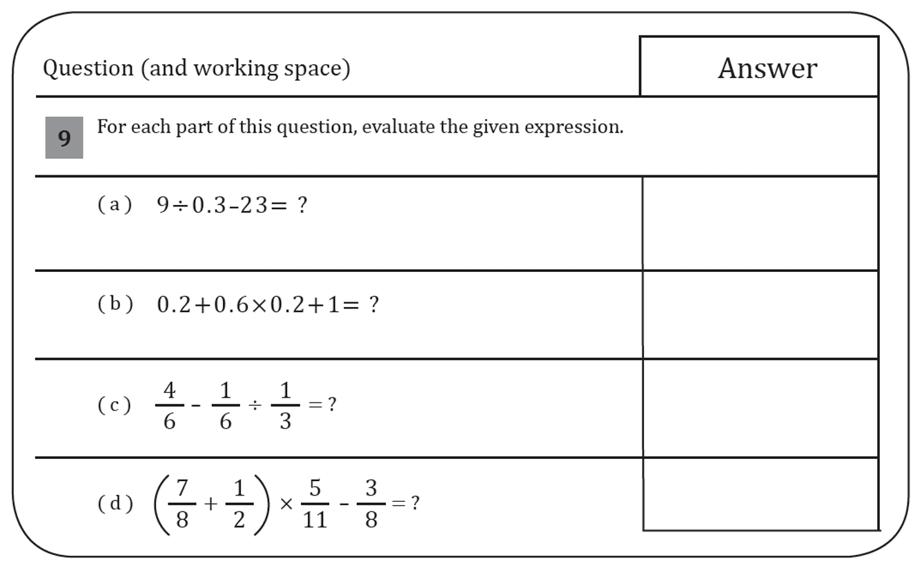 11 Plus CSSE Maths Test Paper 4 - PiAcademy Tutors