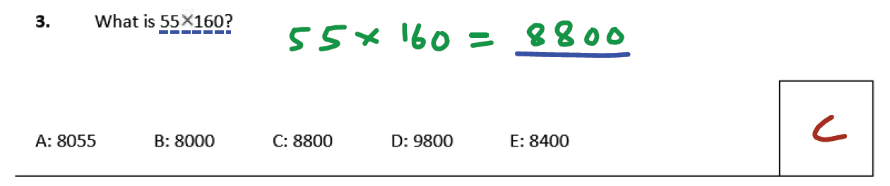 11 plus Latymer Upper School Maths Sample Paper 1 - 2020 Answer 03