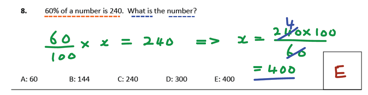 11 plus Latymer Upper School Maths Sample Paper 1 - 2020 Answer 08