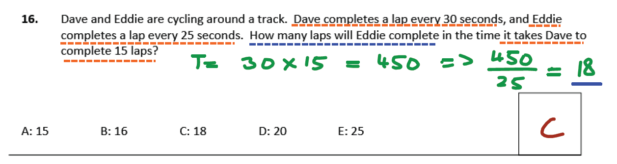 11 plus Latymer Upper School Maths Sample Paper 1 - 2020 Answer 16