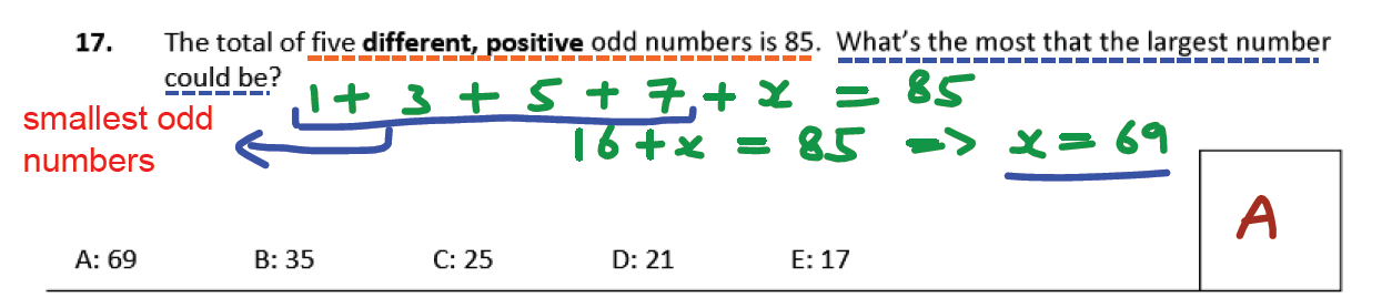 11 plus Latymer Upper School Maths Sample Paper 1 - 2020 Answer 17