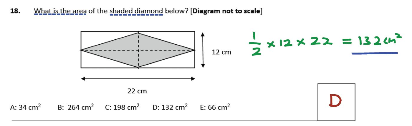11 plus Latymer Upper School Maths Sample Paper 1 - 2020 Answer 18
