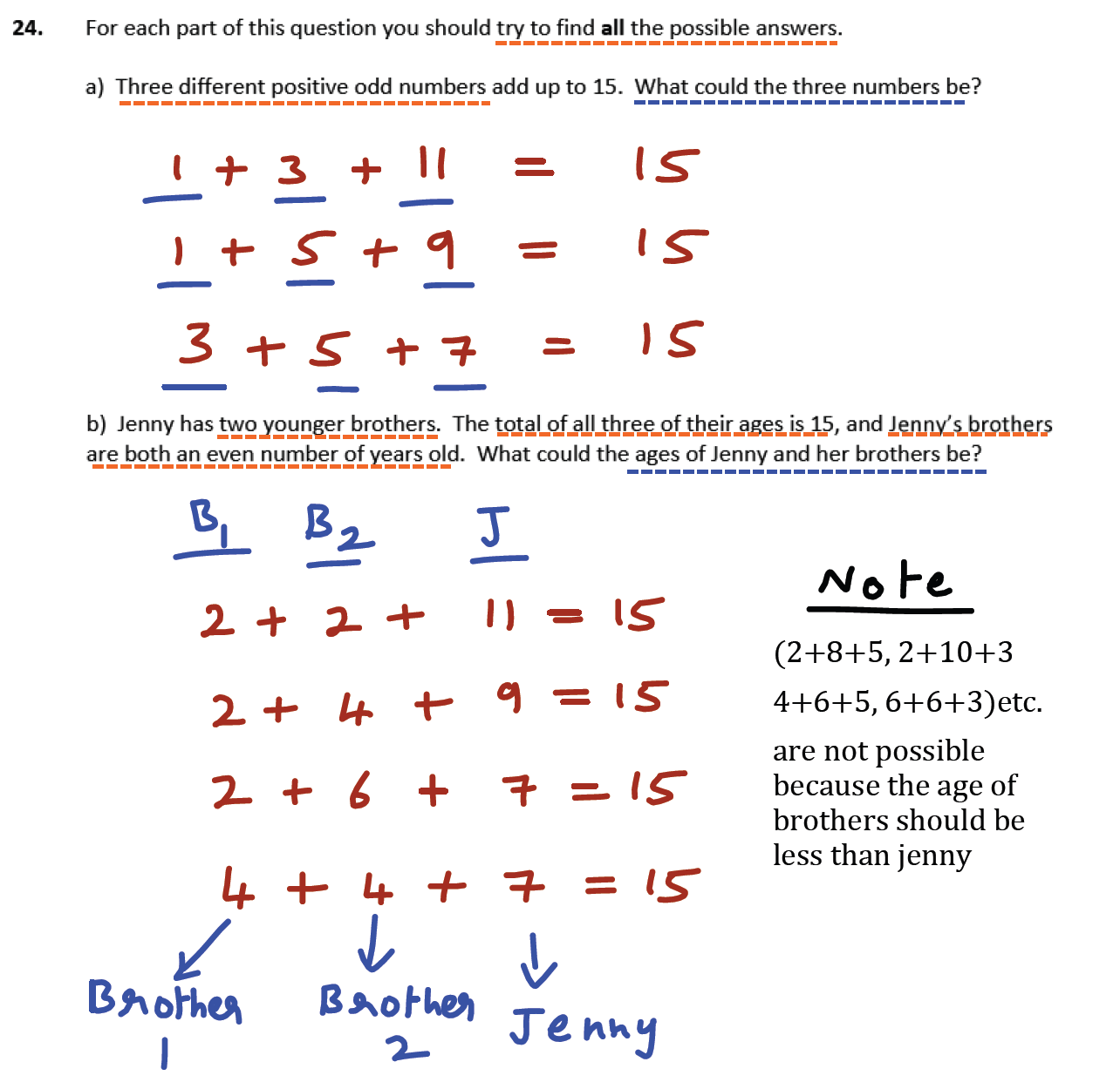 11 plus Latymer Upper School Maths Sample Paper 1 - 2020 Answer 24