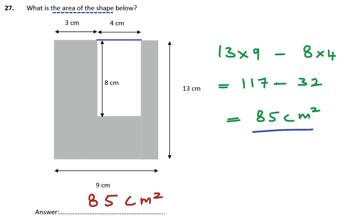 11 plus Latymer Upper School Maths Sample Paper 1 - 2020 Answer 27