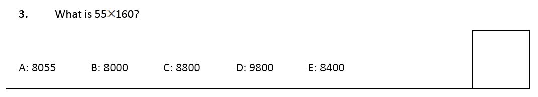 11 plus Latymer Upper School Maths Sample Paper 1 - 2020 Question 03