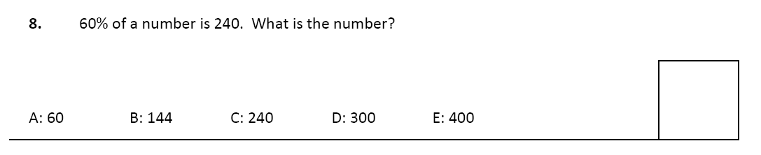 11 plus Latymer Upper School Maths Sample Paper 1 - 2020 Question 08