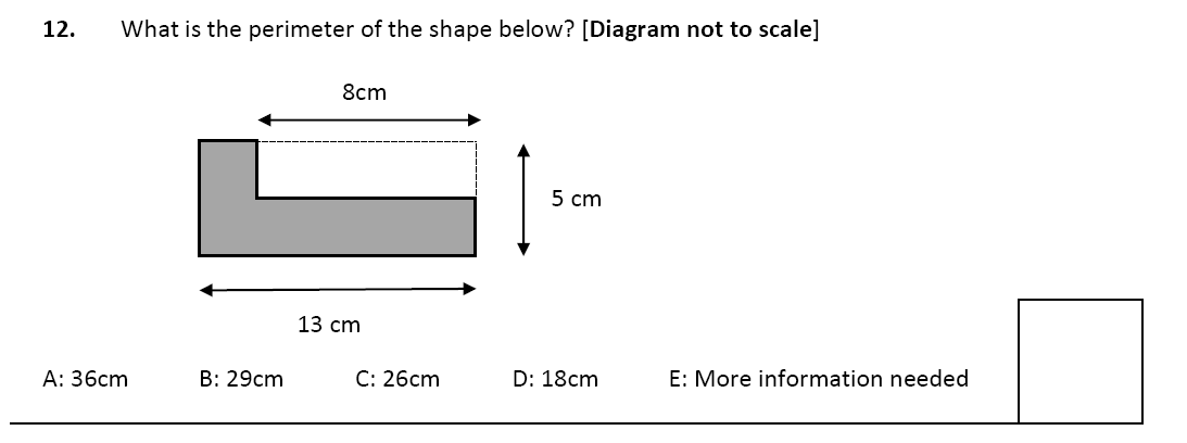 11 plus Latymer Upper School Maths Sample Paper 1 - 2020 Question 12