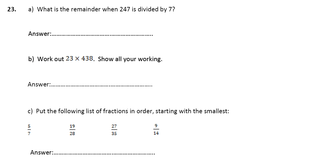 Latymer Upper School Maths Sample Paper 1 - 2020 Question 23