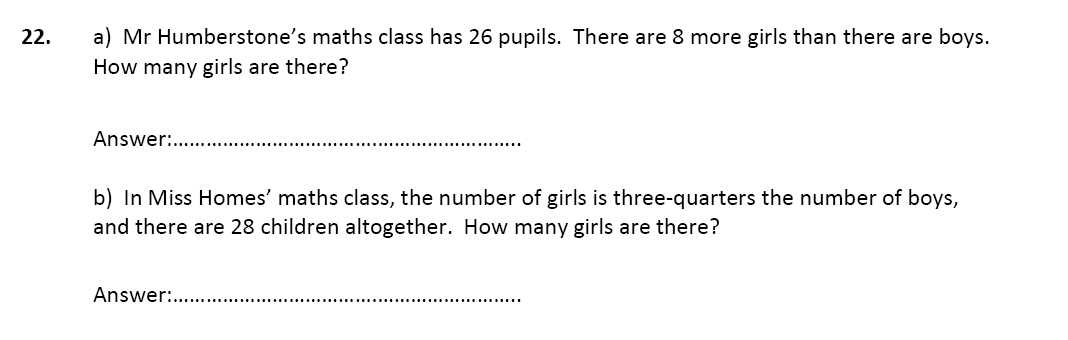 11 plus Latymer Upper School Maths Sample Paper 2 - 2020 Question 22