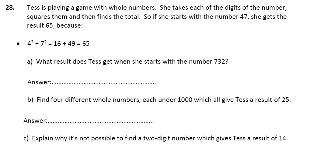11 plus Latymer Upper School Maths Sample Paper 2 - 2020 Question 32