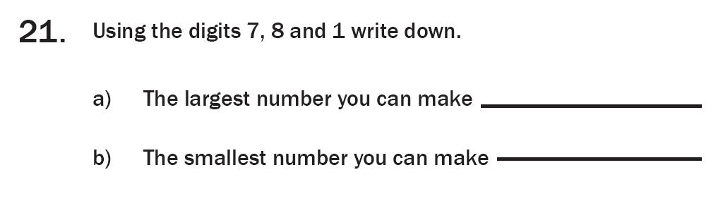 7 Plus Maths Test Paper 2 Question 21