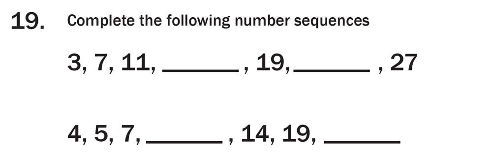 7 Plus Maths Test Paper 3 Question 21