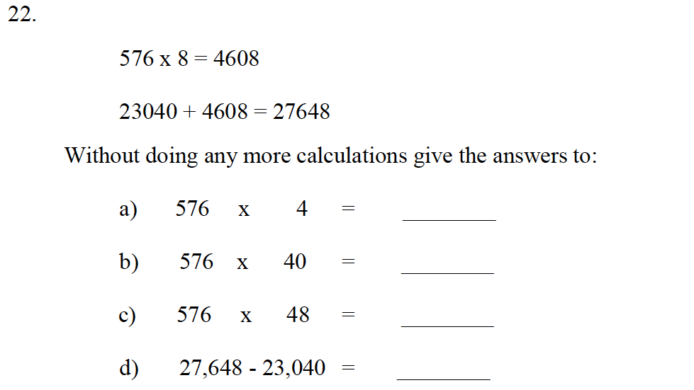 Emanuel School - 10 Plus Maths Entrance Exam Paper Question 24